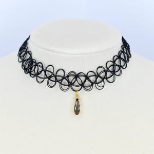 Tattoo Choker Necklace with Sparkle Charm