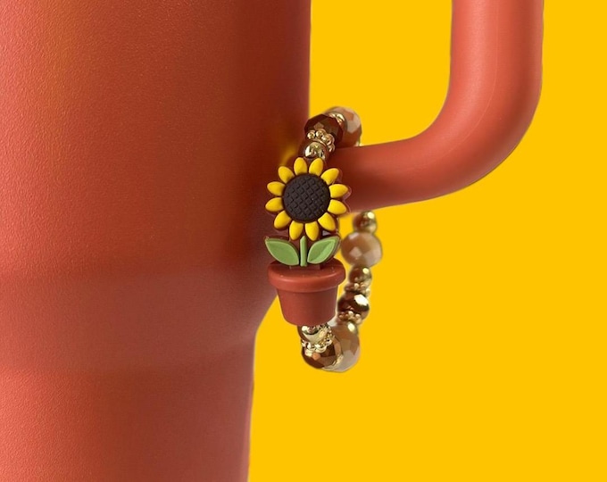 Sunflower Tumbler Handle Charm