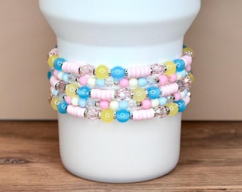 Pastel Pop Beaded Bracelet Stack