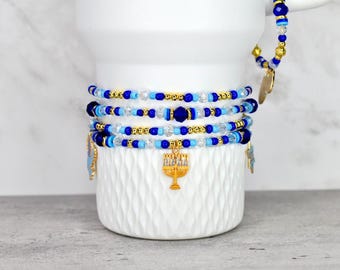 Hanukkah Celebration Charm Bracelets - 4 Piece Set