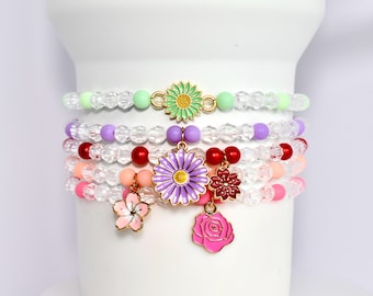 Flower Garden Charm Bracelet Collection