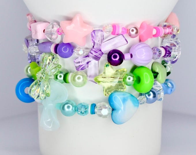 Colorful Large Beads Tumbler Bracelets