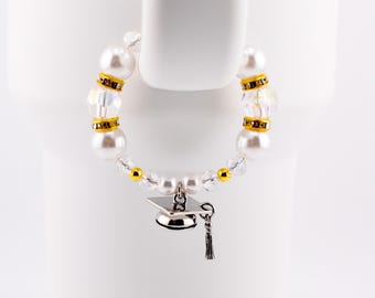 Graduation Hat Tumbler Handle Charm