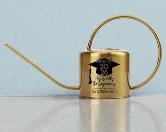 Personalized Gold Watering Can Custom Graduation Gift