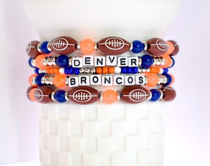 Denver Broncos Bracelet Set: Game Day Tumbler & Wrist Stack
