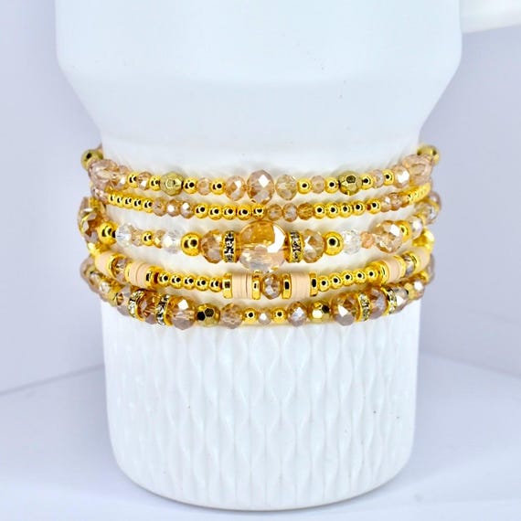Prosecco Shimmer Bracelet Collection: Cream and Champagne  display picture 1