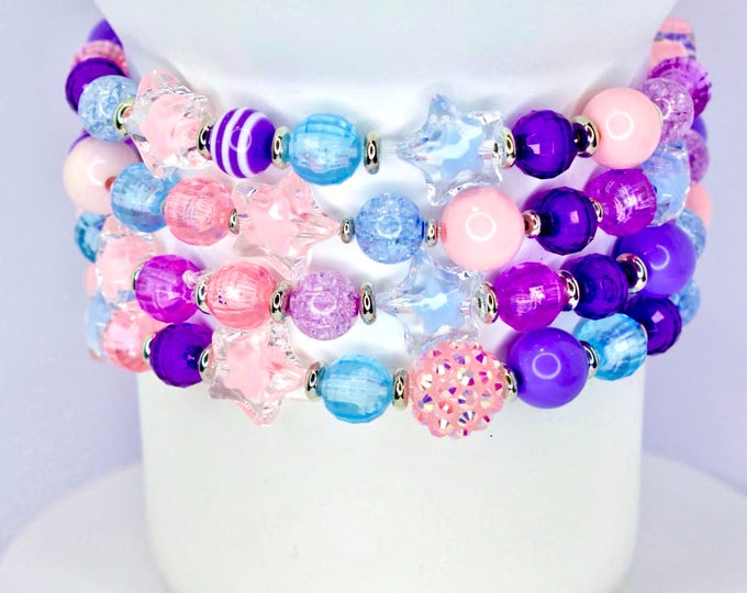 Purple and Pink Bracelet Stack for Tumbler or Wrist