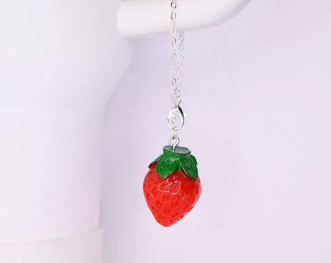 Strawberry Tumbler Handle Charm Accessory