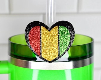 Black History Celebration Straw Charm