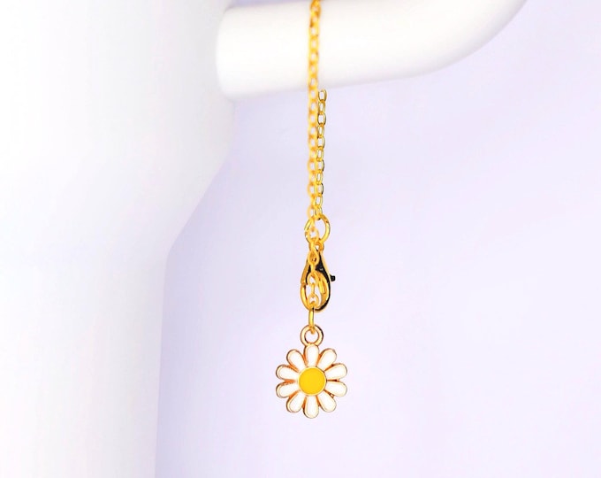 Tumbler Handle Charm Gold Daisy