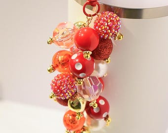 Red and Gold Straw Bauble
