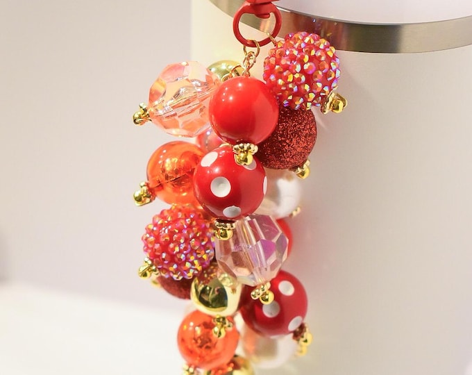 Red and Gold Straw Bauble