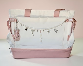 Vitalize Bag Chain Charm and Optional Rhinestone Bear Focal Charm