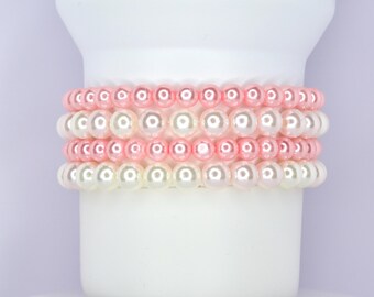 Faux Pearl Beaded Bracelets - Mix & Match