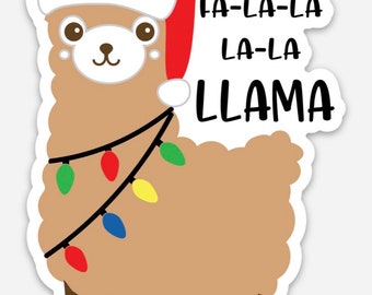 Christmas Llama Sticker