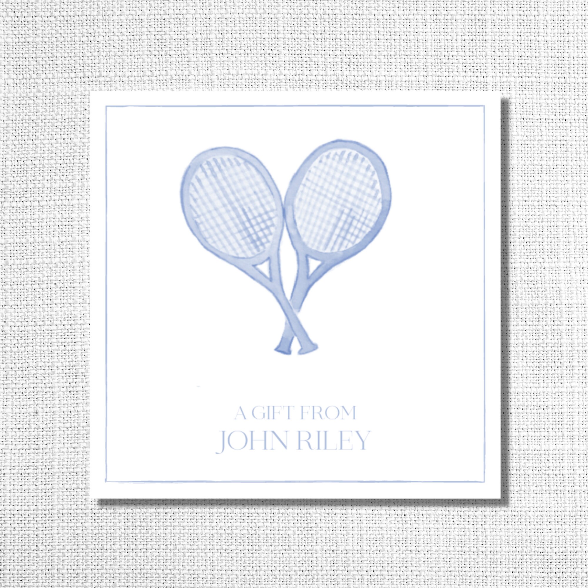 Tennis Gift Tags Personalized in Blue Etsy