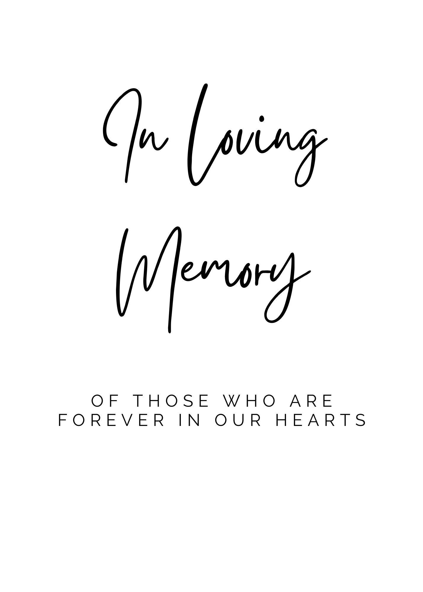 Memorial Sign Template Printable Customizable - Etsy
