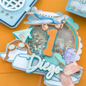 Travel theme cake topper, Adventure cake topper, aviation topper, around the world birthday, time flies cake topper, wonderful world decor