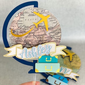 Adventure Awaits cake topper, travel theme birthday decor, travel cake topper, going away party, traveling theme birthday, adventure topper
