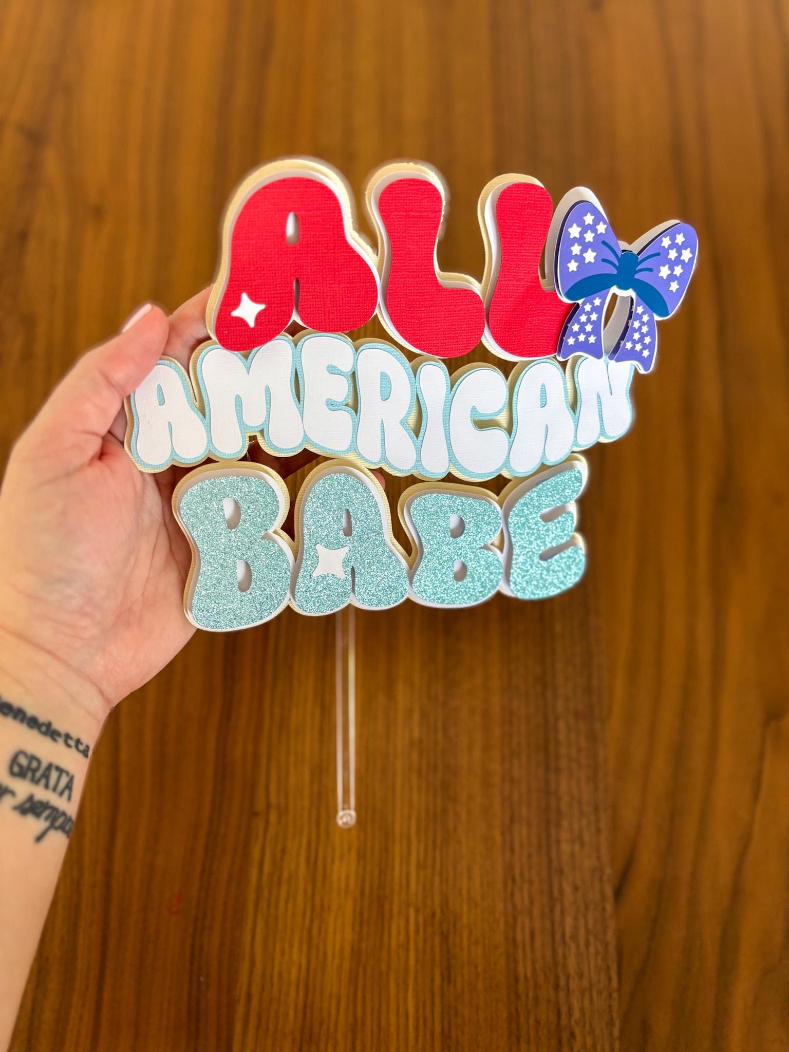 All American Babe Cake Topper, Miss Independence Decor, One American ...