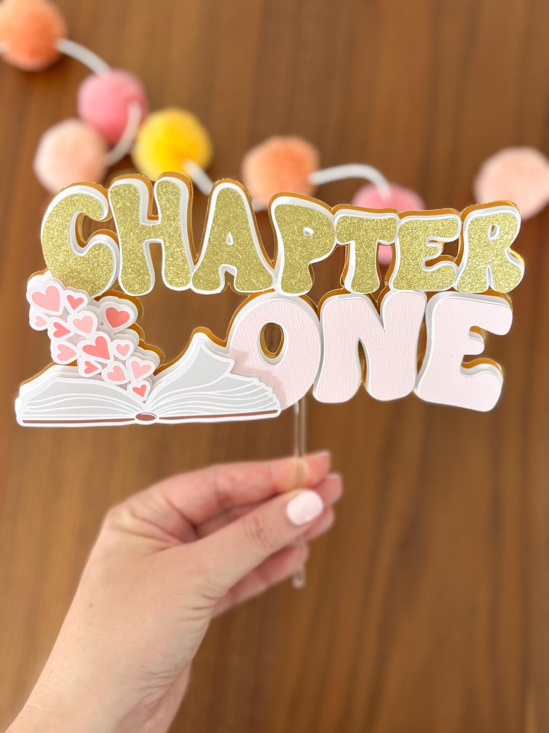 Chapter One Cake Topper, One for the Books Cake Topper, First Chapter ...