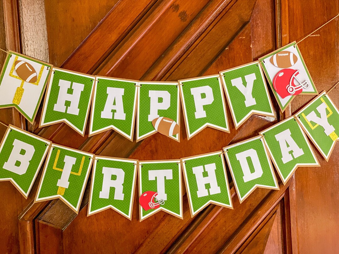 Football Banner, Football Themed Birthday, Football Birthday Decor
