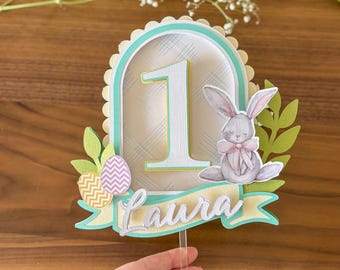 Some bunny is One, Bunny birthday cake topper