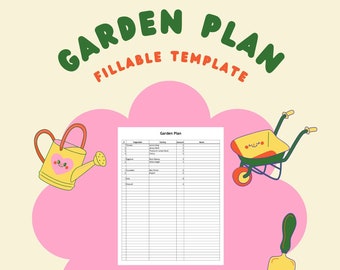 Fillable Garden Plan