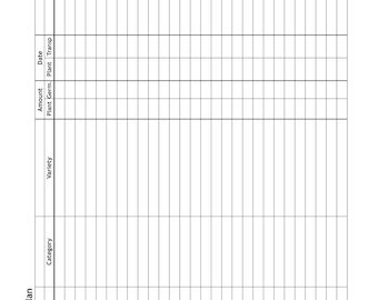 Fillable Garden Plan - Printable