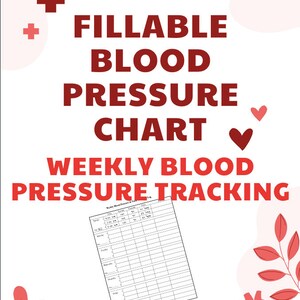 Fillable Blood Pressure Tracking Log Printable
