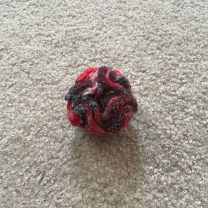 Red and Gray Plaid Snuffle Treat Ball