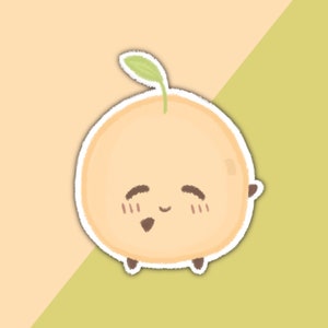 Kawaii “Fuzzy” Bean Sticker~