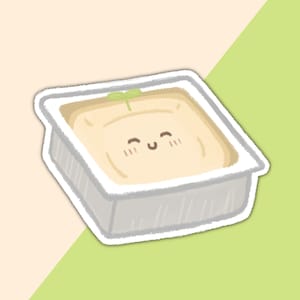 Kawaii “Fuzzy” Soy Tofu Package Sticker~