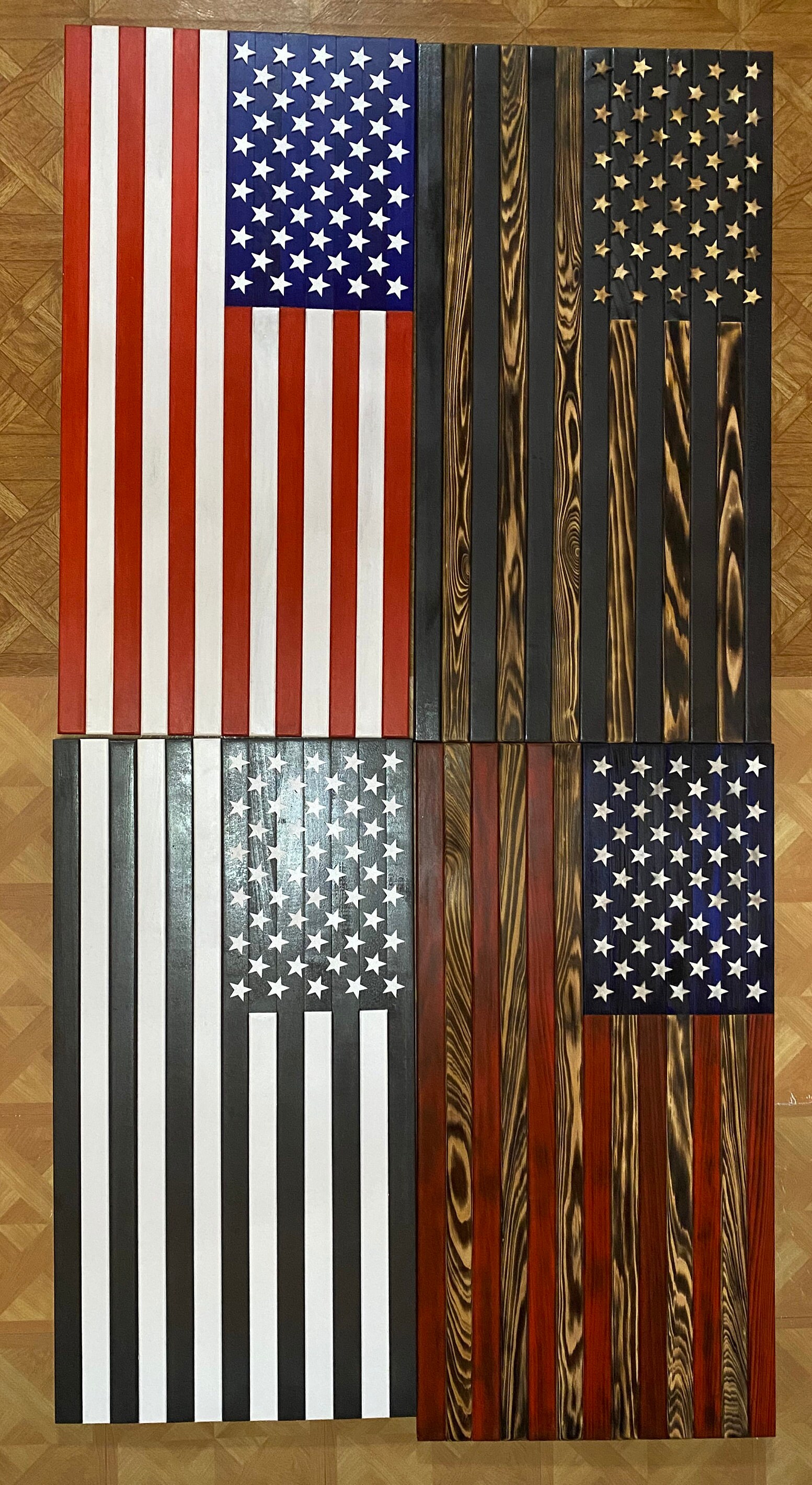 Amerikanische Flagge aus Holz nach Maß | Etsy