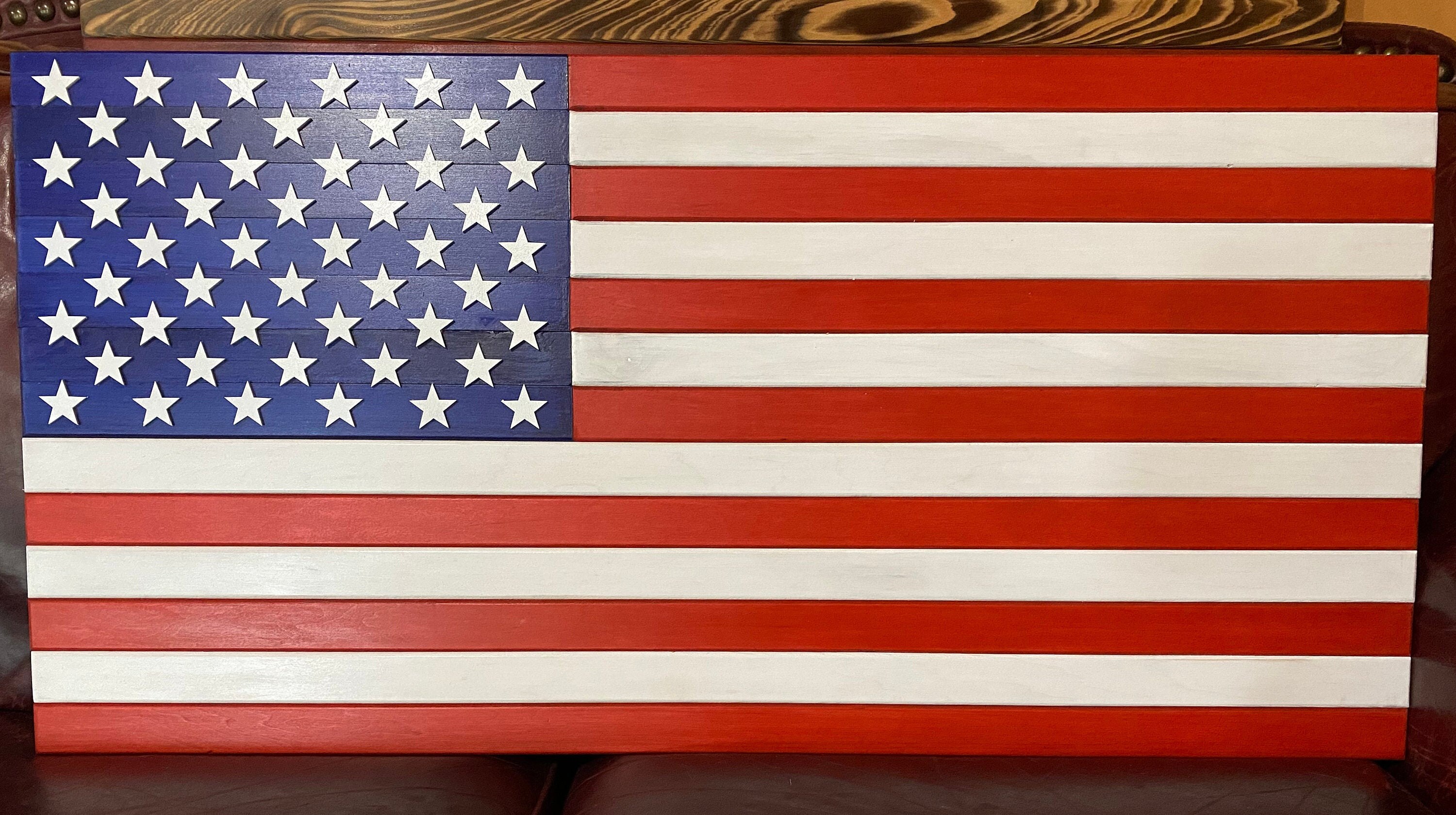 Amerikanische Flagge aus Holz nach Maß | Etsy