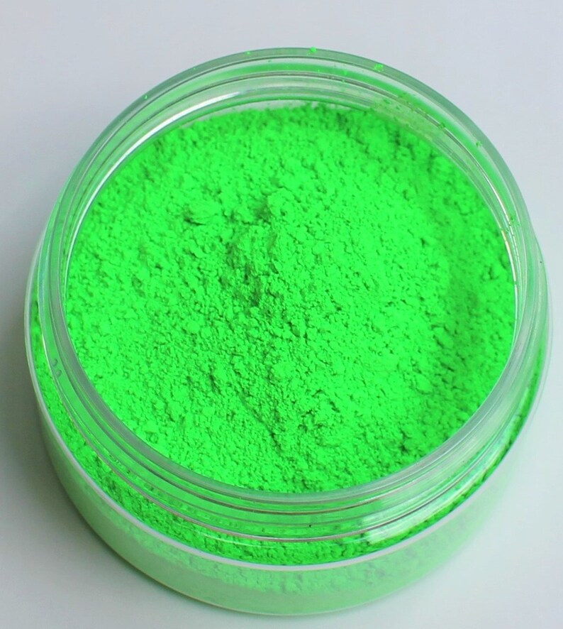 Neon Pigment Powder Fluorescent Mica Pink, Orange, Yellow, Green, Blue ...