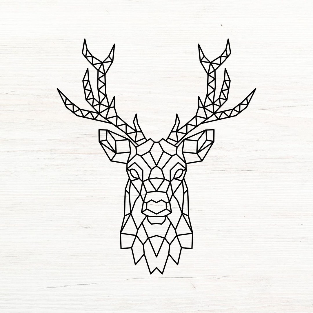 Deer SVG Geometric Deer Head Hunting SVG Deer Head SVG Etsy Canada