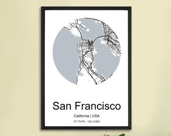 Personalized Map Print, Set of 3 Maps, Map Prints, Custom Locations ...
