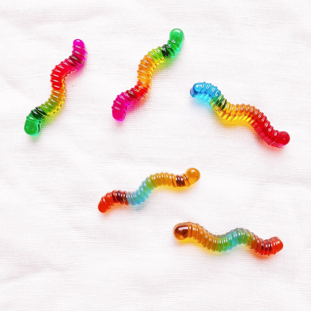 Gummy Worm Set, Quirky Magents, Refrigerator Funky