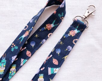 Cute Christmas Lanyard, Festive Lanyard for keys, ID Badge Holder Strap, Santa Lanyard, Christmas Tree, Festive Holiday, Gift under 20, Cute