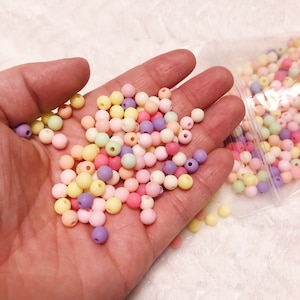 Bead Mix, colorful beads, 6mm, gumball beads, bead soup, chunky beads, round plastic beads, acrylic, multicolored, loose beads, smooth beads