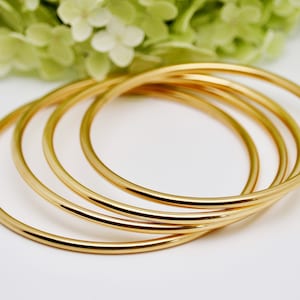 18K Classic gold bracelet Gold Bangle Gold Bangles for Women, Gold Bangles for Sale Gold Bangles Without Stones gold filled bangle