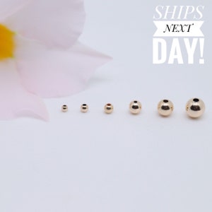 14k Gold Filled Beads, Gold Filled Spacer Beads, Round Seamless Beads, Round Beads,Spacer Beads, 2mm, 2.5mm, 3mm, 4mm, 5mm, 6mm, non tarnish