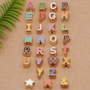 104 PCS Letter Charms for Jewelry Initial Making Double Sided A-Z Bracelet  Charm