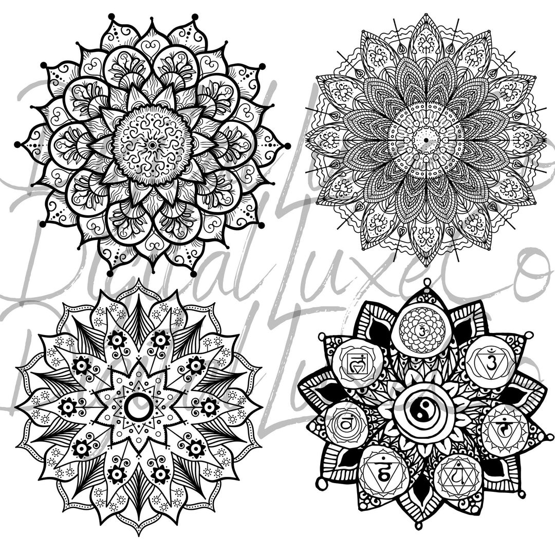 Mandala Stencils - Cricut - Craft - Workbook - Coloring Page - Digital ...