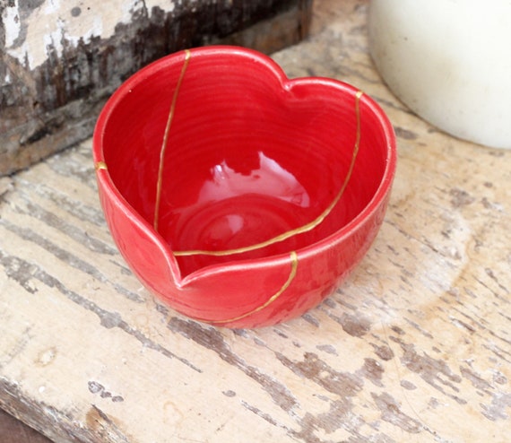 Kintsugi Red Italian Bowl, Kintsugi Pottery, Gifts for Her, Mothers Day  Gifts, Home Decor, Minimalist, Kintsugi Italian Red Bowl 