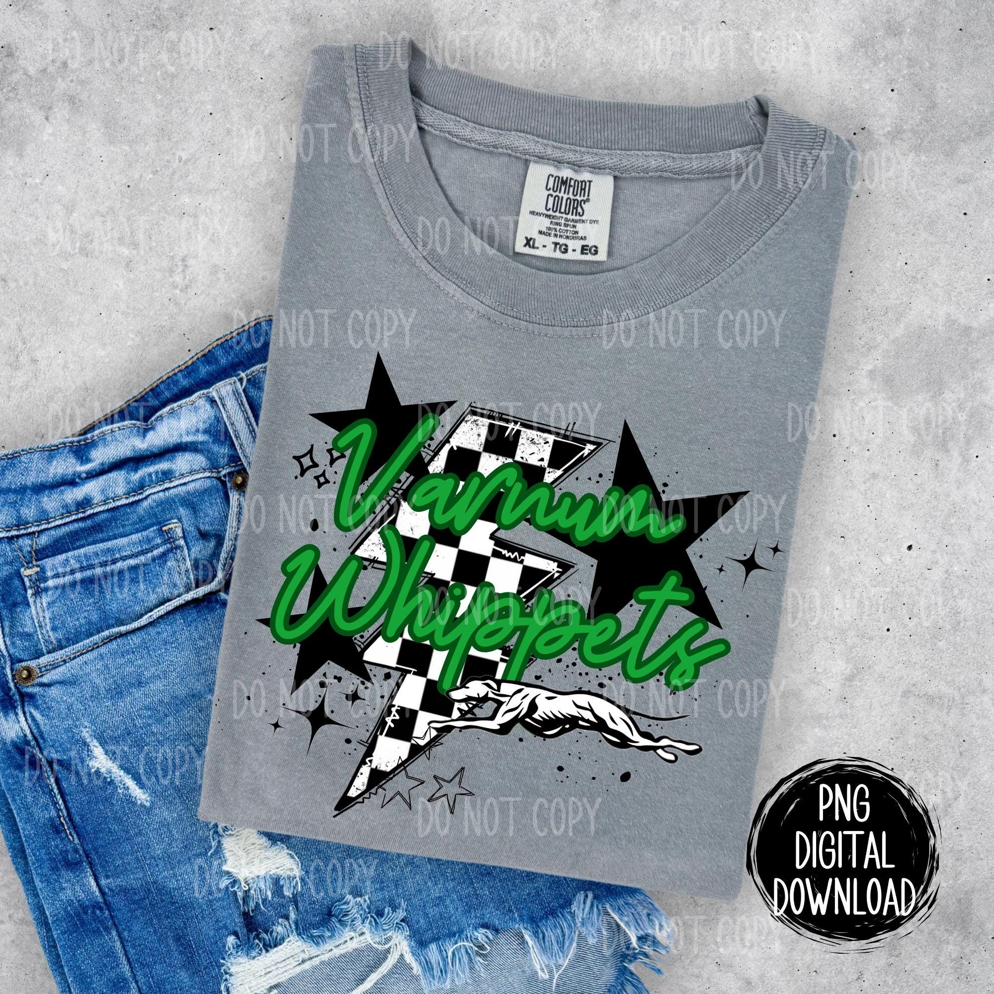 Varnum Whippets |  Preppy Grunge Mascot | PNG Digital Download | School Spirit | Trendy Designs