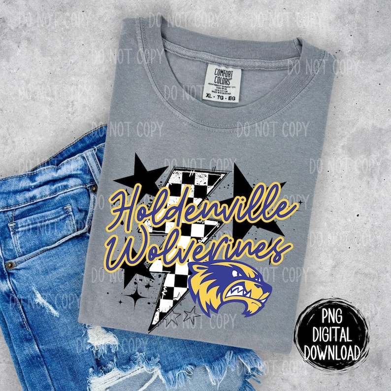 Holdenville Wolverines | Preppy Grunge Mascot | PNG & SVG Digital