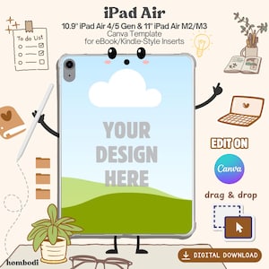 iPad Air 4/5 Clear Case Insert Template: Design Your Own (Digital Download)