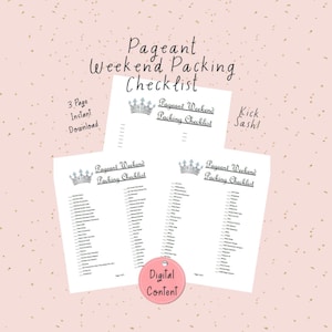 Pageant Weekend Packing Checklist